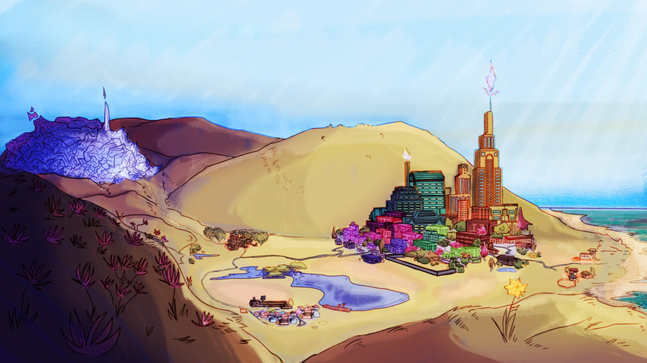 Background in Animation short: Bubble Head