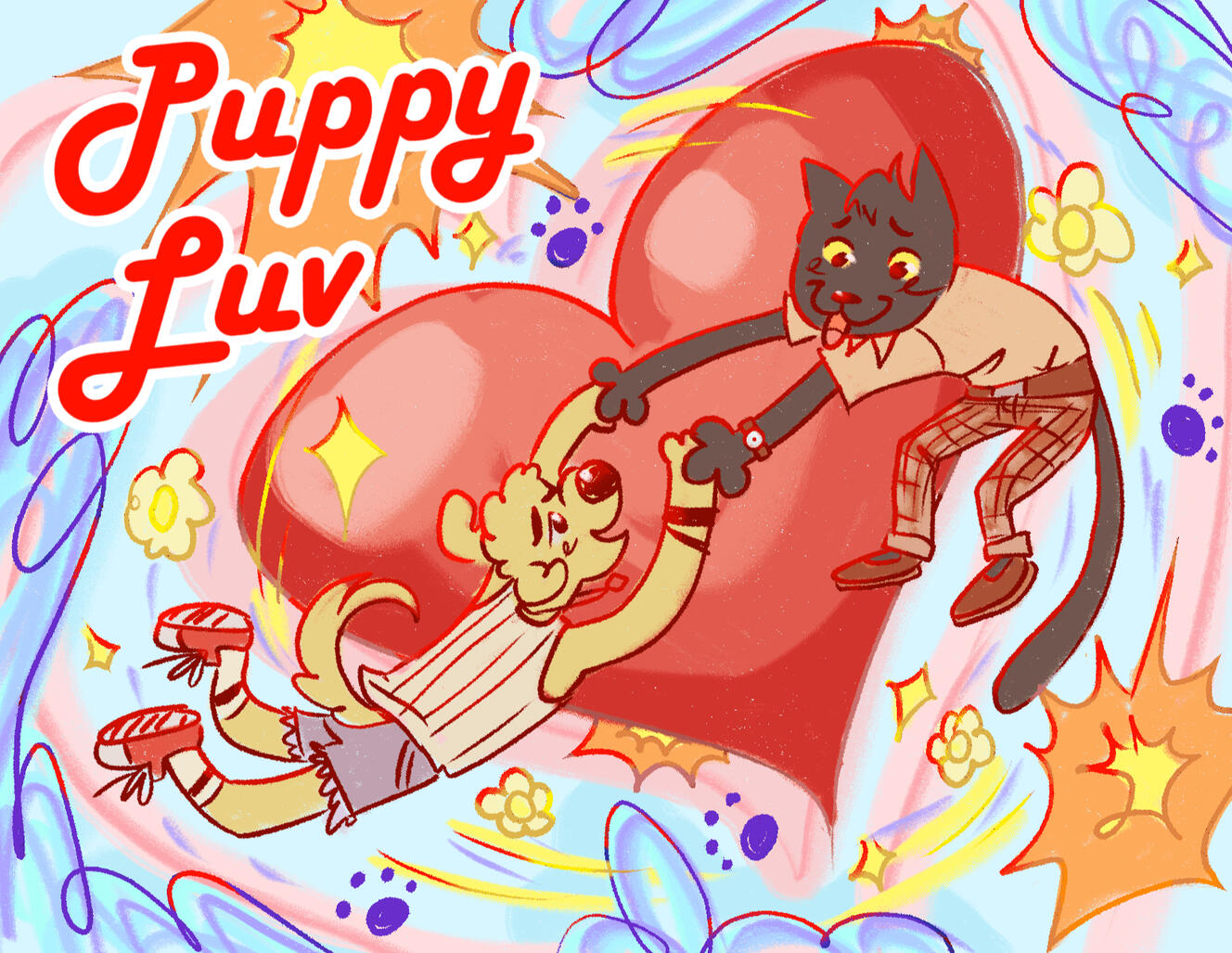 Post card "Puppy Love"