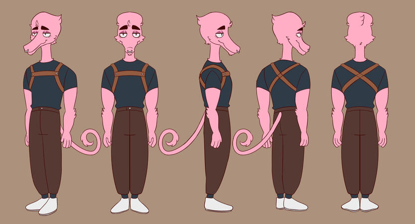 Secondary character for Animation short: Bubble head